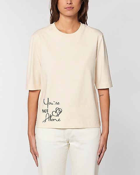 Kastenförmiges Bio Damen T-shirt "Mood - You´Re Not Alone" In 3 Farben günstig online kaufen