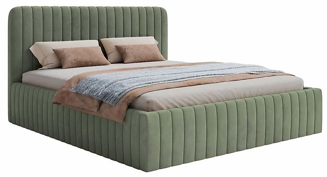NADUVI Collection | Bettgestell Destro Samt mit Stauraum 140 x 200 günstig online kaufen