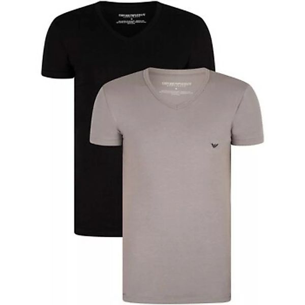 Emporio Armani  Pyjamas/ Nachthemden 2er-Pack Lounge-T-Shirts mit V-Ausschn günstig online kaufen