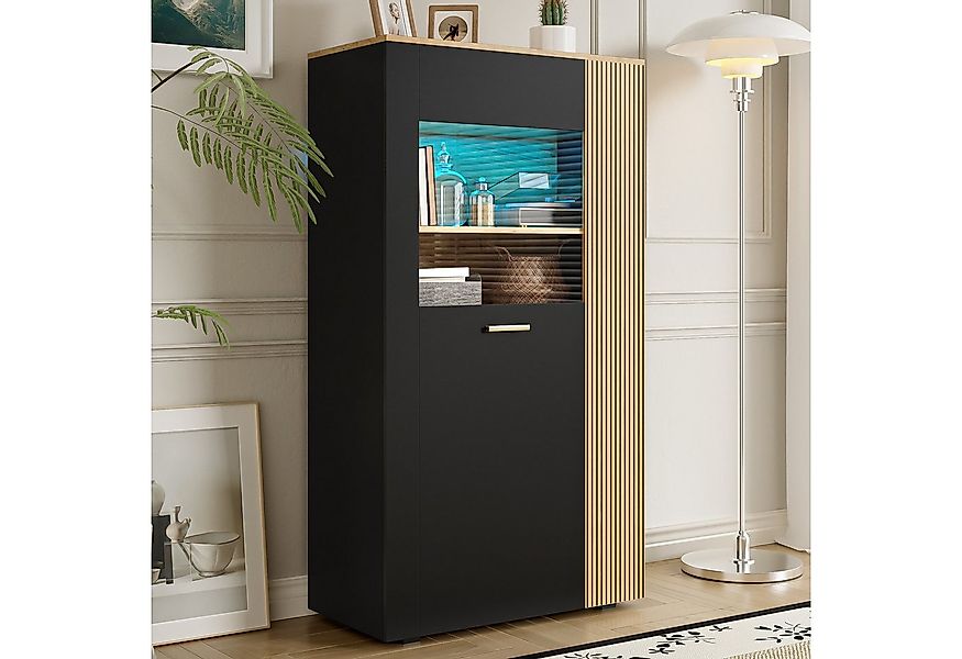 Merax Sideboard Aufbewahrungsschrank mit 16-Farben LED-Lichtern (1 St., 80x günstig online kaufen