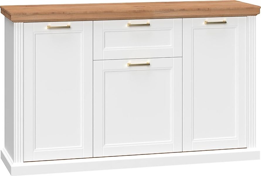 Home affaire Sideboard "Tara, Landhaus Kombikommode B/T/H: 138/48/91 cm, FS günstig online kaufen