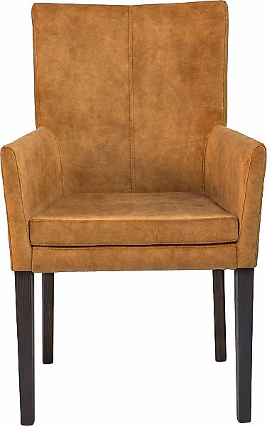 Home affaire Armlehnstuhl "Aspen" () Beine aus massiver Buche, wengefarben günstig online kaufen