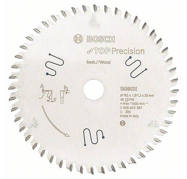 BOSCH Kreissägeblatt Kreissägeblatt 165 x 20 x 1.8 mm, 56 2608642387 günstig online kaufen