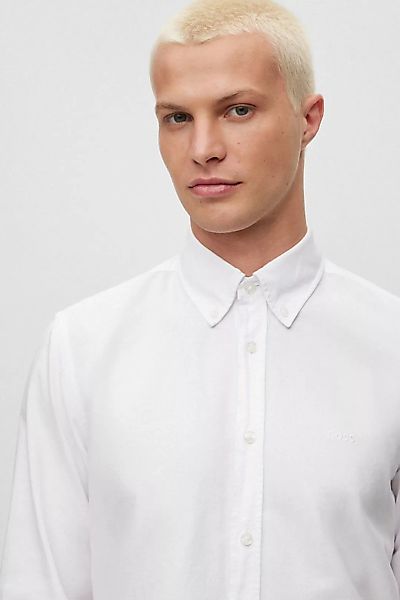 BOSS Relegant Hemd Leinen Weiß - Größe XL günstig online kaufen