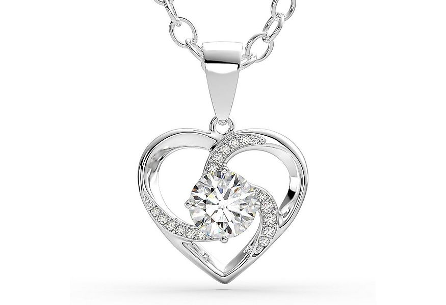 SERASAR Herzkette Halskette Damen 925 Silber, Halskette mit Anhänger, Kette günstig online kaufen