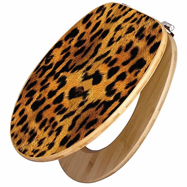 banjado WC-Sitz Bambus Motiv Leopard (umweltfreundliches günstig online kaufen