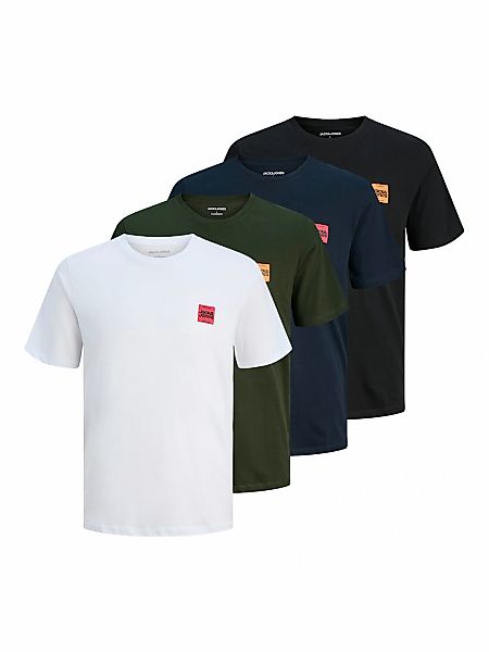 Jack & Jones Kurzarmshirt "JJBRANDY TEE SS CREW NECK 4PK MP" Packung, 3 Stk günstig online kaufen