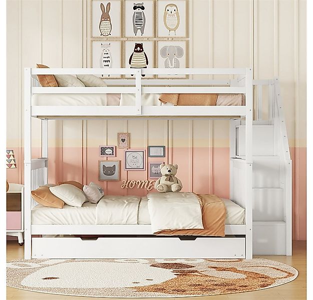 XDeer Etagenbett 140*200cm Etagenbett, Treppenregal, ausgestattet mit, ausz günstig online kaufen