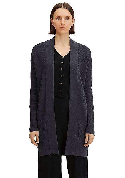 TOM TAILOR Longstrickjacke aus Rippstrick mit günstig online kaufen