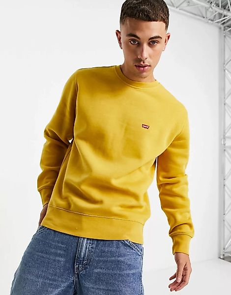 Levi's – Core – Sweatshirt in kühlem Gelb mit Fledermausflügel-Logo günstig online kaufen