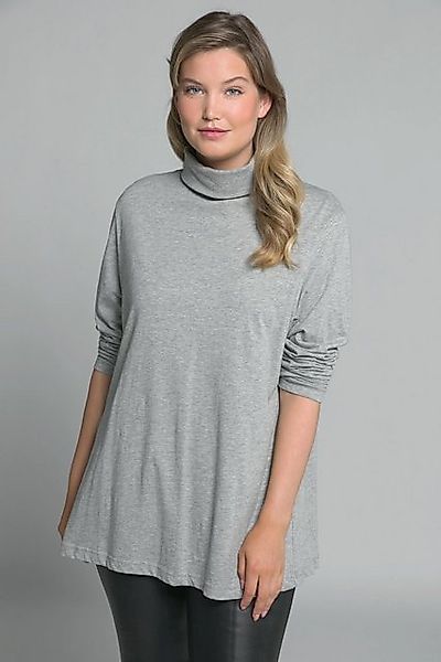 Ulla Popken Rundhalsshirt Shirt Rollkragen Slim Langarm günstig online kaufen