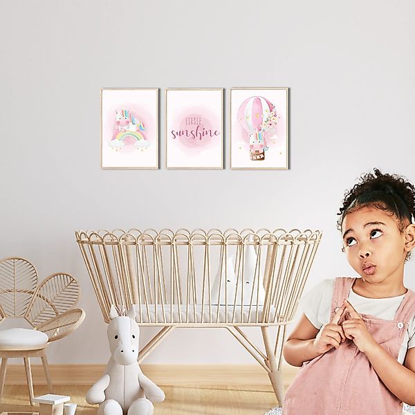 MeinBaby123® Poster Einhorn Bilder Kinderzimmer, Poster günstig online kaufen