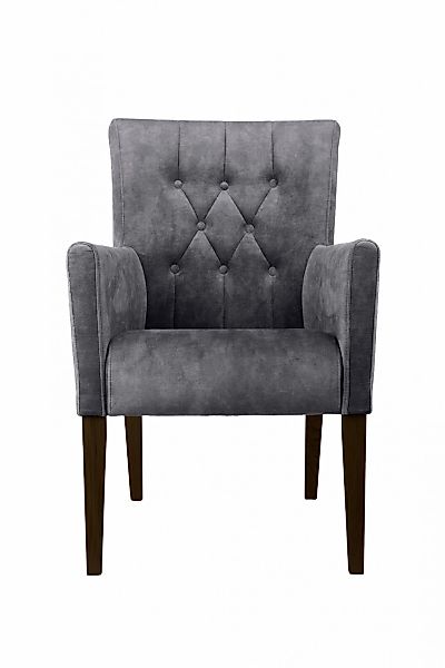 Home affaire Armlehnstuhl "Cortega Esszimmerstuhl mit Knopfheftung" () 1 St günstig online kaufen