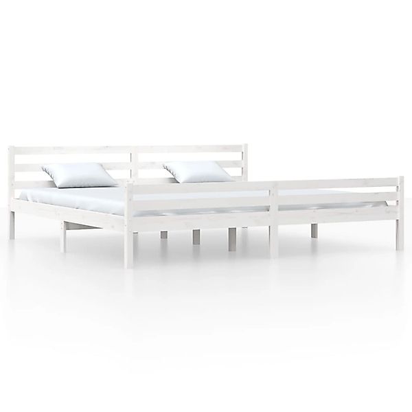 Vidaxl Massivholzbett Weiß 200x200 Cm günstig online kaufen