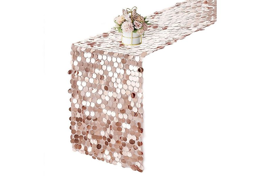 CLTYQ Tischläufer Tischläufer Pailletten, 275x30cm rechteckiger Tischläufer günstig online kaufen