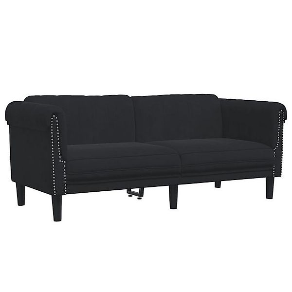 vidaXL Sofa Sofa 2-Sitzer Schwarz Samt günstig online kaufen