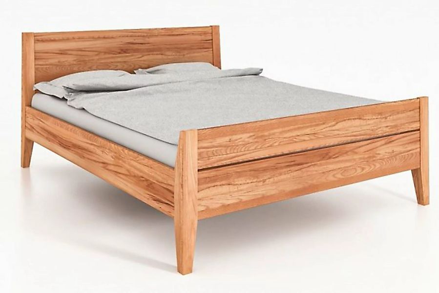 byoak Bett ODYS 140 x 200 aus Massivholz, mit Holzkopfteil, Naturgeölt günstig online kaufen