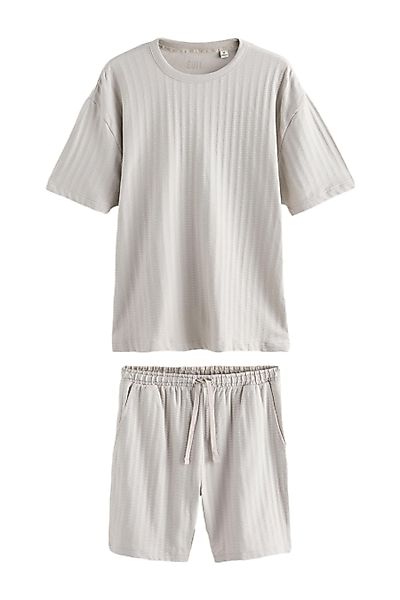 Next Pyjama EDIT Strukturierter Jerseypyjama mit günstig online kaufen