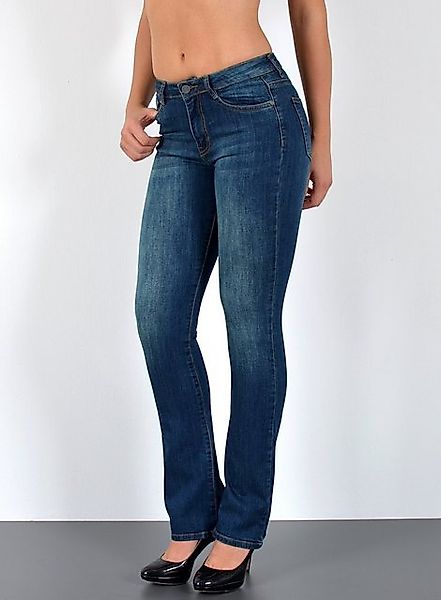 ESRA Bootcut-Jeans Damen Bootcut Jeans High Waist Schlaghose weite Jeans bi günstig online kaufen