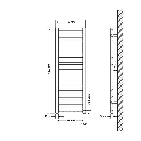 LuxeBath Badheizkörper Design Heizkörper Handtuchtrockner Badezimmer günstig online kaufen