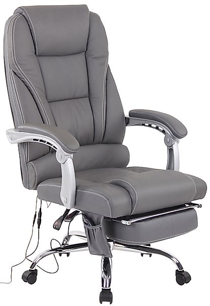CLP Schreibtischstuhl Pacific Echtleder, Massagefunktion, Fußablage günstig online kaufen