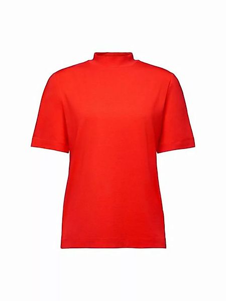Esprit T-Shirt Jersey-T-Shirt mit Stehkragen (1-tlg) günstig online kaufen