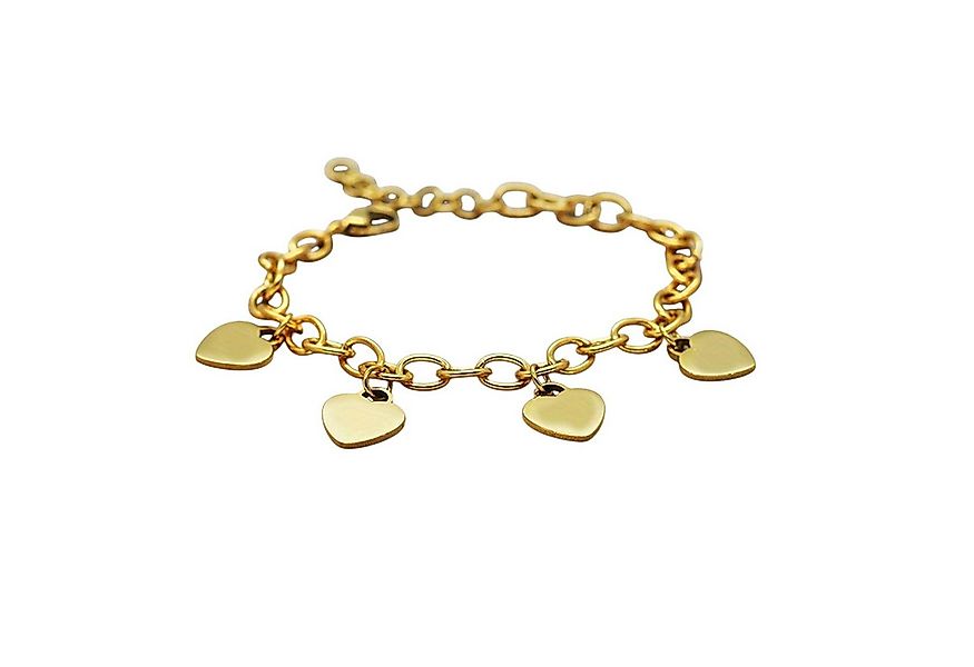 KARMA Armband Damen Herz Edelstahl Silber od. Gold Bettelarmband (Herzarmba günstig online kaufen