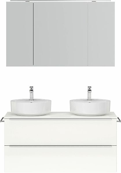 nobilia Badmöbel-Set, (2 St., vormontiert, mit Soft-Close), inkl. Spiegelsc günstig online kaufen