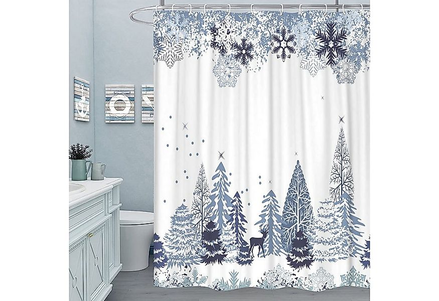 M&W DAS DESIGN Duschvorhang Weihnachten Duschvorhang 180x200cm Shower curta günstig online kaufen