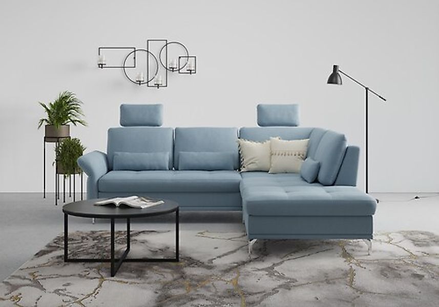 Home affaire Ecksofa »Palm Beach L-Form« Federkern, mit Sitztiefenverstellu günstig online kaufen