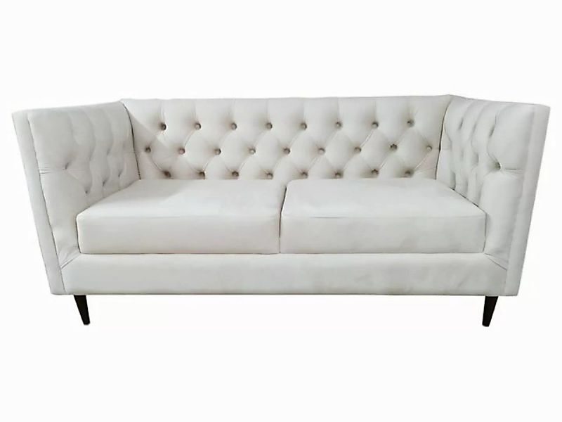 JVmoebel Chesterfield-Sofa Großes weißes 3-Sitzer-Sofa im Chesterfield-Stil günstig online kaufen