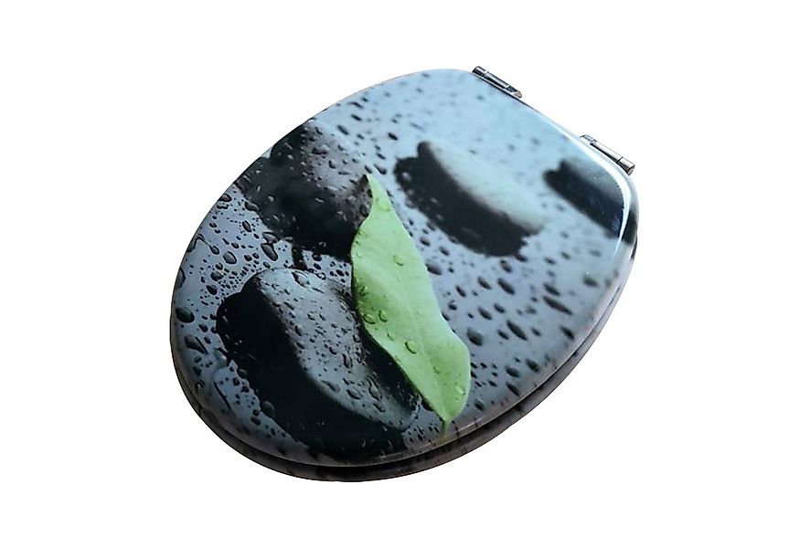 Steelboxx WC-Sitz WC Sitz Toilettensitz mit Absenkautomatik (Green Leaf 607 günstig online kaufen