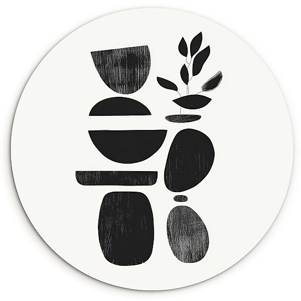 MuchoWow Gemälde Japandi - Schwarz - günstig online kaufen