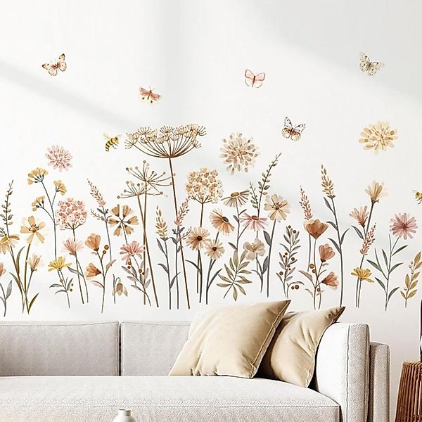 BlingBin Wandtattoo Wandsticker Blumen Boho Wandaufkleber, günstig online kaufen