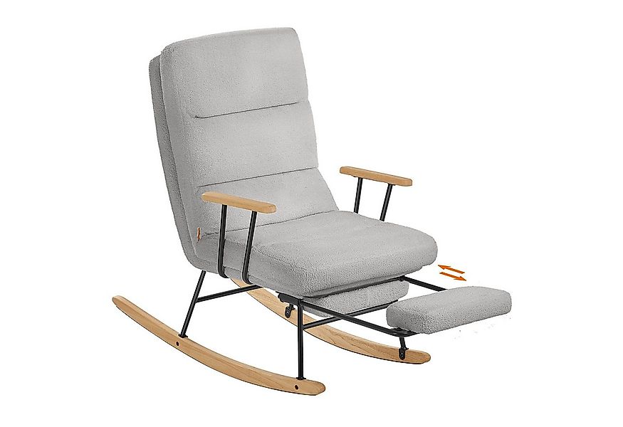 SONGMICS Schaukelsessel, Schaukelstuhl, mit Massivholzfüßen, Schaukelsessel günstig online kaufen