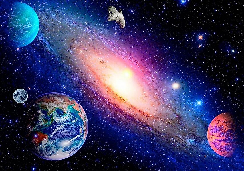 Papermoon Fototapete Solar System, glatt günstig online kaufen