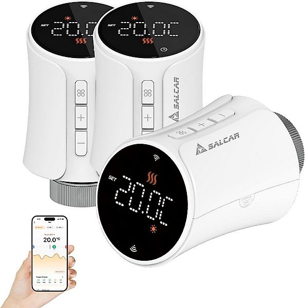 Salcar Heizkörperthermostat Smart WiFi Heizkörperthermostat Thermostat Heiz günstig online kaufen