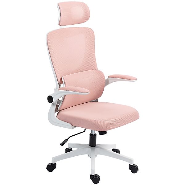 Vinsetto Ergonomischer Bürostuhl mit Lordosenstütze, Klappbare Armlehnen, V günstig online kaufen