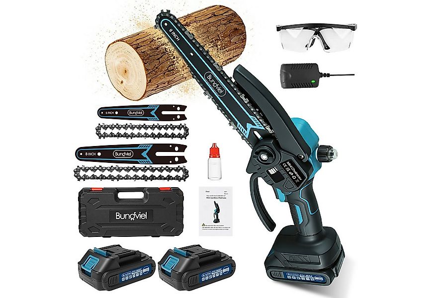 Bundviel Akku-Kettensäge Akku Kettensäge 6+8 Zoll Mini Kettensägen Bürstenl günstig online kaufen