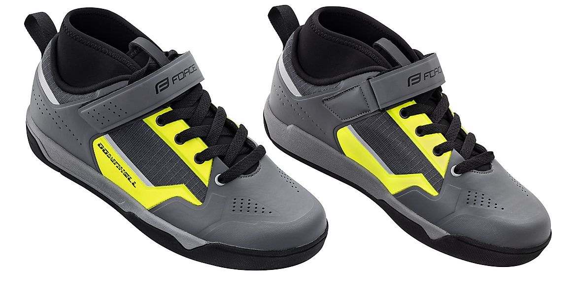 FORCE DOWNHILL FLAT Schuhe gelbgrau Fahrradschuh günstig online kaufen