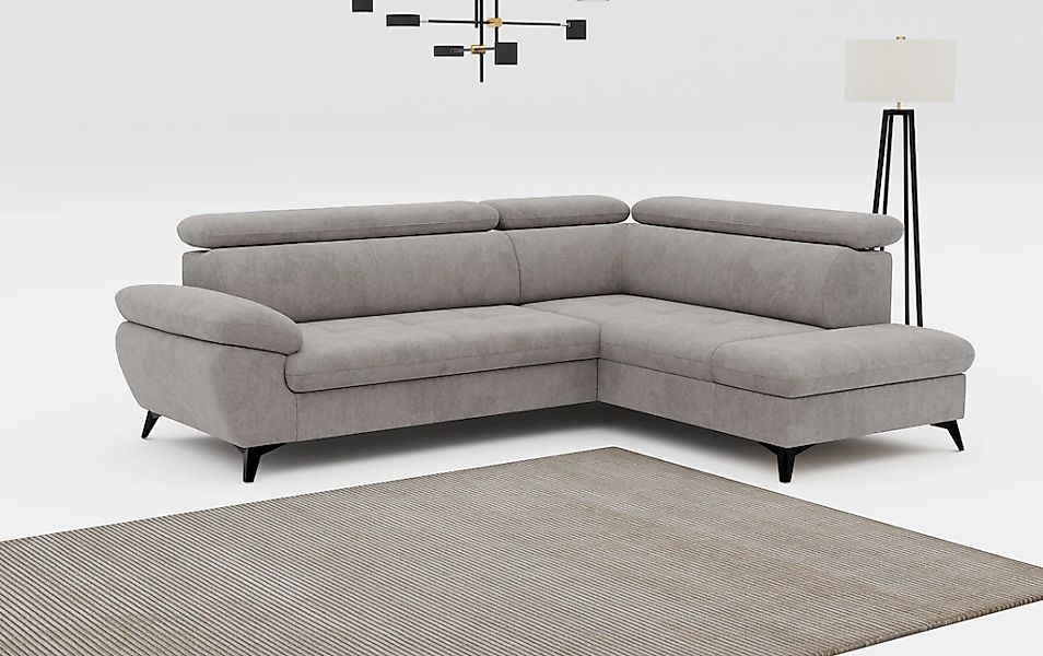COTTA Ecksofa "Hudson L-Form, B: 256 cm" mit Kopfteilverstellung, optional günstig online kaufen