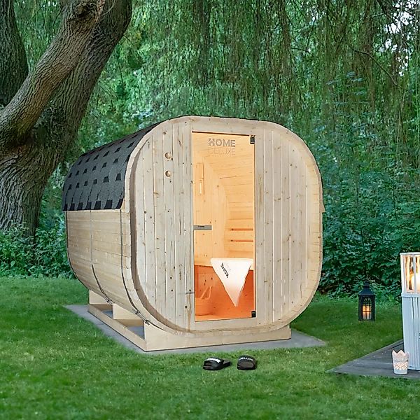 Home Deluxe Outdoor Sauna CUBE XL für bis zu 6 Personen günstig online kaufen