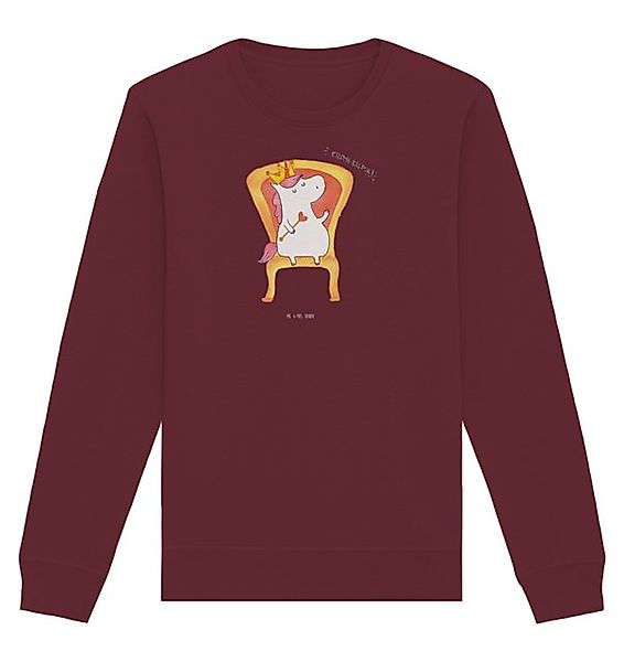 Mr. & Mrs. Panda Longpullover Größe XL Einhorn König - Burgundy - Geschenk, günstig online kaufen