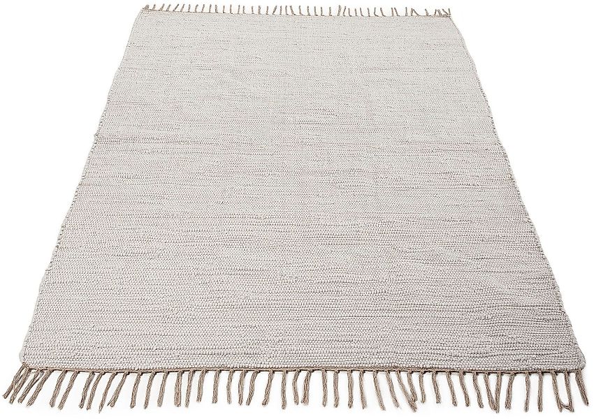 carpetfine Teppich »Kelim Chindi uni, auch als Läufer«, rechteckig, 5 mm Hö günstig online kaufen