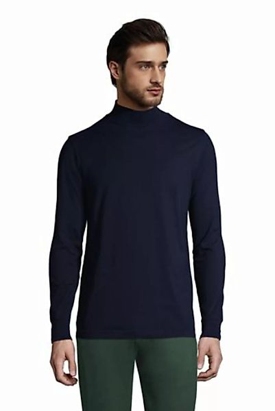 Super-T Stehbundshirt, Classic Fit, Herren, Größe: M Normal, Blau, Jersey, günstig online kaufen