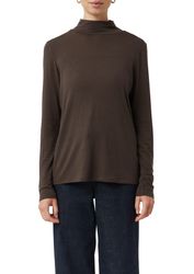 comma Langarmshirt aus Woll- und Lyocellmix günstig online kaufen