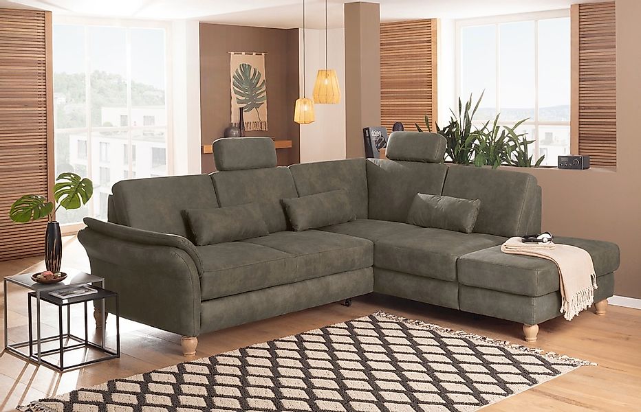 Home affaire Ecksofa "Palace L-Form" incl. Sitztiefenverstellung, wahlweise günstig online kaufen