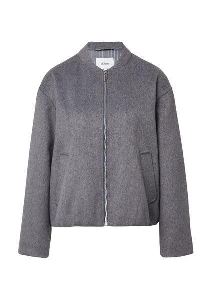 s.Oliver Funktionsjacke Outdoor-Jacke Wollmix-Blouson mit gerafftem günstig online kaufen