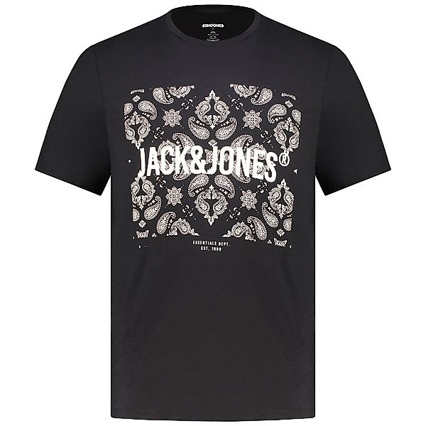 Jack&Jones T-Shirt mit Label-Print Farbe schwarz Größe: 3XL günstig online kaufen
