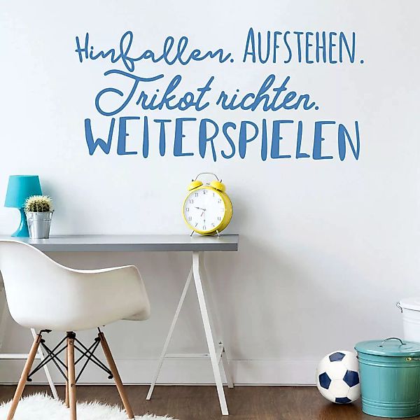 Wall-Art Wandtattoo »Spruch Hinfallen und Weiterspielen«, (1 St.), selbstkl günstig online kaufen